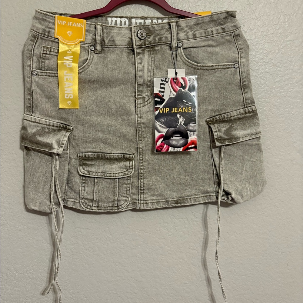 VIP Jeans Denim Cargo Skirt